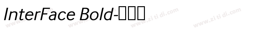InterFace Bold字体转换